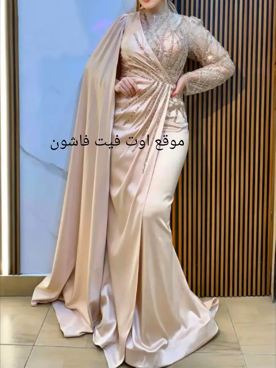 موضه فساتين 2024 فساتين سهره طويله للمحجبات 2024